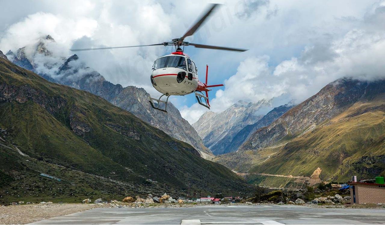 Char Dham Helicopter Yatra — flying over the Garhwal Himalayas